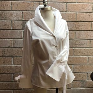 Estelle and Finn wing collar white shirt